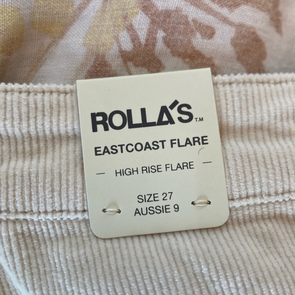 ROLLA'S Cream Eastcoast Flare Corduroy Pants - Picture 5 of 10